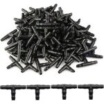 100 pcs tee raccord de tuyau 4 / 7mm - t raccord connecteur pvc d'arrosage buse d'atomisation goutte ...