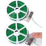 100m cravate molle de jardin vert, liens vgtaux torsads, fil enduit de plastique avec le coupeur. ...
