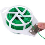 100m cravate molle de jardin vert, liens vgtaux torsads, fil enduit de plastique avec le coupeur. ...