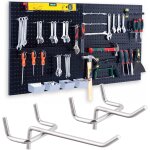 100pcs crochets pour panneaux perfors mural ¿3mm crochets pour panneau porte outils pegboard support ...