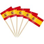 100pcs drapeau cure - dent espagne, pic drapeau espagne pour topper de coupe, cure dent drapeau espagnol ...