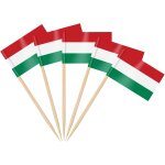 100pcs drapeau cure - dent hongrie, pic drapeau hongrois pour topper de coupe, cure dent drapeau hongrie ...