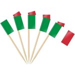 100pcs drapeau cure - dent italie, pic drapeau italien pour topper de coupe, cure dent drapeau italien ...