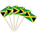 100pcs drapeau cure - dent jamaque, pic drapeau jamacain pour topper de coupe, cure dent drapeau jamacaine ...