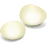 102084 lot de 2 lampes solaires dcoratives en verre blanc neutre 4100 k