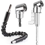 105 perceuse d'angle droite, adaptateur de visseuse d'angle, avec hexagonale 1 / 4  et porte magntiques, ...