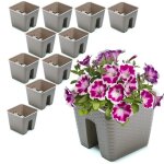 10x potting box 27. 2 cm x 27. 2 cm rotin mokka 8. 5 l garde - corps balustrade