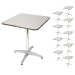 10x table de bistro m28, set de tables de jardin, rectangulaire, 60cm 10x table de bistro m28, set de tables de jardin, rectangulaire, 60cm