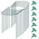 12 packs 15. 7 pouces demi - rond anneau de support de plantes de jardin avec 15 pices etiquettes de ...