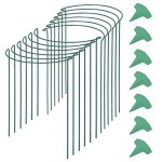 12 paquets 15. 7 pouces demi - rond anneau de support de plantes de jardin avec 15 pices etiquettes ...