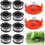12 pices bobine fil coupe bordure pour black et decker, 1, 65mm avec 9m fil coupes bordure, contient ...