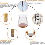 12 pi�ces - protecteur de chaise, 40 * 50mm coussin de chaise, protecteur de pied de chaise en silicone ...