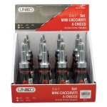 12 x tournevis a cliquet en presentoir de 12 pcs