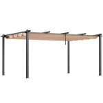 12'x16' pergola ext�rieure r�tractable - duoku - avec auvent - construction en aluminium - id�al pour ...