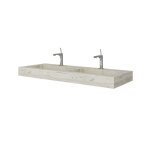 120cm chene glace double vasque hpl pour salle de bain
