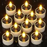 12pcs bougies led solaire rechargeable, fausse bougie chauffe plat solaires flamme vacillante extrieur ...