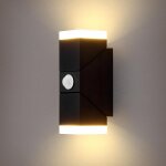 12w applique exterieure detecteur de mouvement, ip65 etanche lampe led murale avec detection, moderne ... 12w applique exterieure detecteur de mouvement, ip65 etanche lampe led murale avec detection, moderne ...