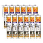 12x mastic silicone sikaseal 110 menuiserie & vitrage 300ml sika - couleur: translucide