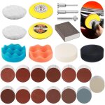 142 pices kit renovation phare voiture, disque abrasif 75mm, eponge polissage & rond papier poncage ...