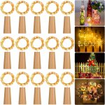 15 pices led bouteille lumires guirlande, 2m 20 leds, lige lampes pour mariage, party, diy, nol, ...