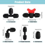 15 pi�ces raccords d'irrigation pour tubes 16 mm, connecteur de tuyau d'eau d'irrigation, connecteur ...