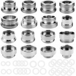 16 pièces adaptateur robinet kit, livré avec 30 entretoises, argent cuivre adaptateur de robinet, adaptateur ... 16 pièces adaptateur robinet kit, livré avec 30 entretoises, argent cuivre adaptateur de robinet, adaptateur ...