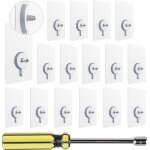 16pcs vis adhésives détachables transparent avec tournevis à douille, clous de suspension auto - adhésifs ... 16pcs vis adhésives détachables transparent avec tournevis à douille, clous de suspension auto - adhésifs ...