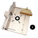 A 1set plaque d'insertion de table de routeur en aluminium avec jauge  onglet pour le travail du bois, ...