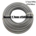 2. 0 / 2. 4 / 2. 7 / 3. 0mm tondeuse en acier nylon cble cordon ligne dbroussailleuse long rond rouleau ...