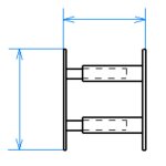 2 barreaux de fentre tlescopiques anti - effractions anti - effraction mottez l. 30  55 cm