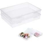 2 botes conteneur de stockage de photos conteneur de stockage en plastique organisateur de cartes conteneurs ...