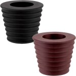 2 bouchons en silicone (noir + marron) pour ouvrir et stabiliser le support de base du cône de parapluie ... 2 bouchons en silicone (noir + marron) pour ouvrir et stabiliser le support de base du cône de parapluie ...