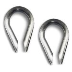 2 cosse - coeur en inox 8 mm acier inoxydable