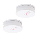 2 detecteurs de fumee alarme avertisseur anti incendie pile 9v cerifie en 14604