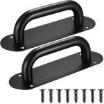 2 pcs noir poigne de porte coulissante, poignes de porte a pousser en acier inoxydable, traction de ...