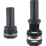 2 pcs trop plein cuve 25mm, passe paroi cuve eau 1000l, raccord tuyau 25mm 1 pouce, kit de jumelage cuve ...