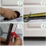 2 pices 50mm bas de porte isolant joint brosse auto adhsif joint porte garage tpe brosse amovible poils ...