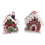 2 pi�ces maison en pain d'�pice de no�l mini figurines de f�es d�coration miniature maison de no�l miniatures ...