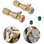 2 pi�ces soupape de s�curit� de remplissage de r�frig�rant coupleur rapide adaptateurs de connecteur ...