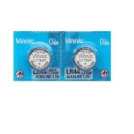 2 piles ag13 vinnic / ag13 / l1154 / lr44 / 157 / v13ga / rw82 / a76
