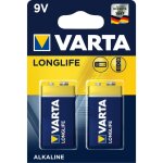 2 piles varta longlife 9v / 6lr61