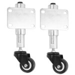 2 roues de tige de portail, roulette pivotante a ressort en pu de 2 pouces, robuste, capacit� de charge ...