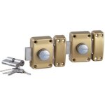 2 verrous s'entrouvrants bricard alpha ? bouton et cylindre 30 mm