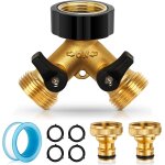 2 voies 3 / 4 y - distributeur raccord tuyau d'arrosage, robinet double machine a laver, adaptateur tuyau ...