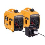 2 x groupe lectrogne 1200w inverter gnrateur portable silencieux  essence 230v avec kit parallle ...