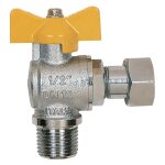 2 x robinet a bille de gaz carre 1 / 2 mf