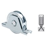 2 x roue pour portails avec rainure en u art. 337 120 (120s) hauteur de gorge 9, 5 mm