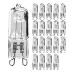 20 ampoules halog�nes g9, ampoules halog�nes transparentes a intensit� variable de 18 w