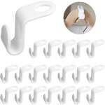 20 crochets de connecteur de cintre economisent de l'espace (blanc), crochet magique pour placard, garde ...