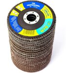 20 disques abrasifs  lamelles 115 pour bois mtal: 20 disques - 5 x chaque grain: p40 / 60 / 80 / 120. ...